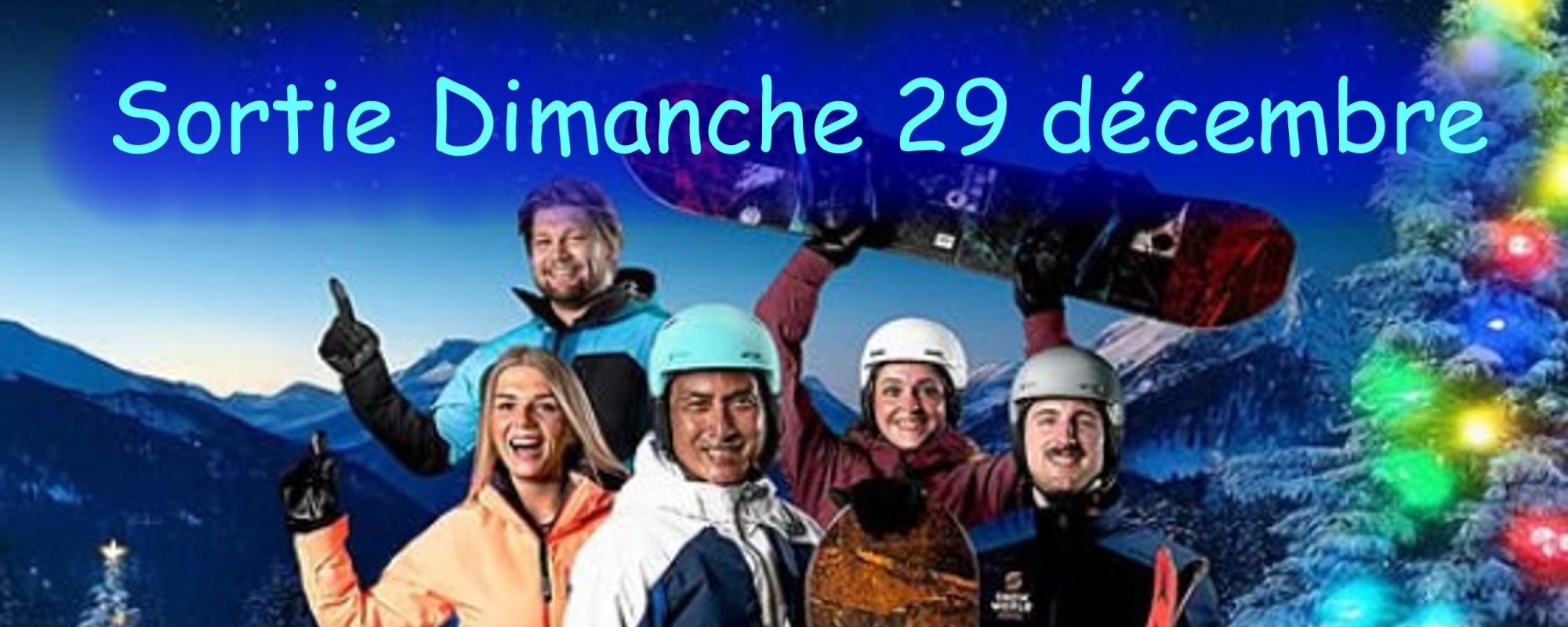 Sortie au Snowworld le dimanche 29 décembre